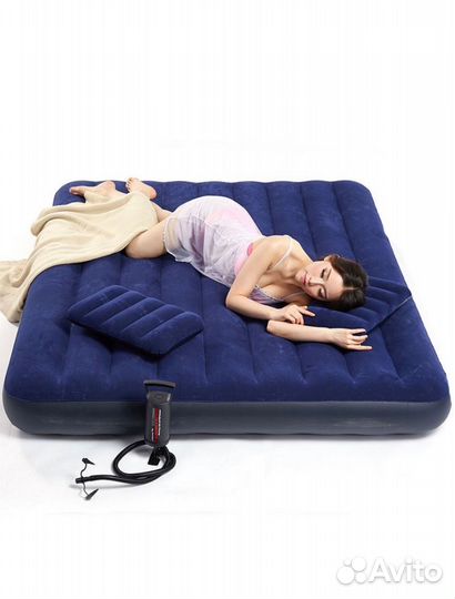 Надувной матрас с подушками Интекс Новый,доставка