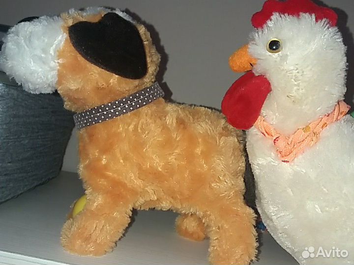 Интерактивный щенок антошка и чудо курочка