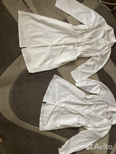 Халаты медицинские 2 шт.50 и 52 размеры хлопок