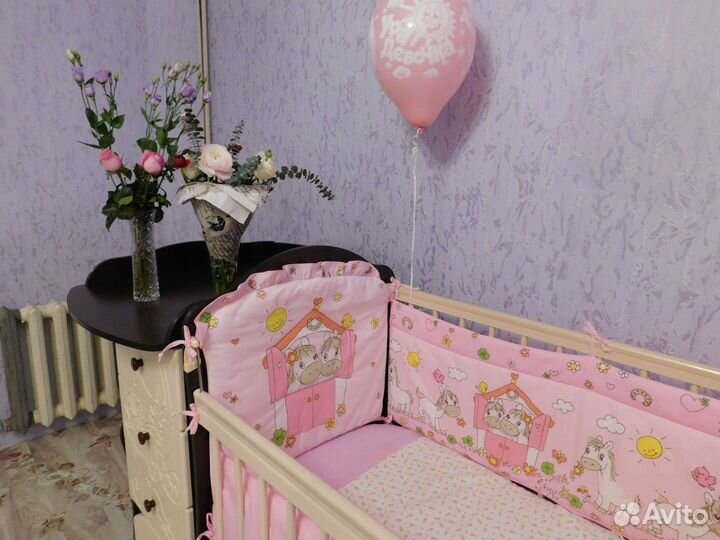 Бронь Детская кровать с маятником для новорождённы
