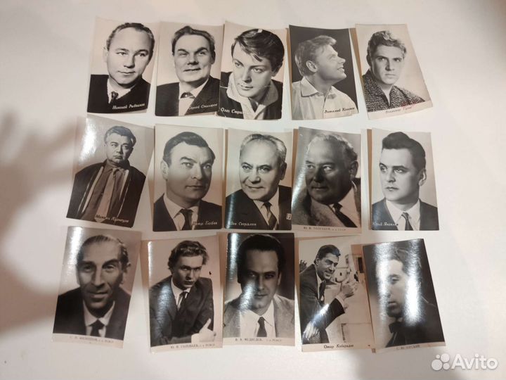 Открытки с фотографиями артистов