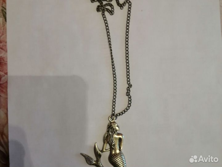 Кулон, подвеска Русалочка на цепочке