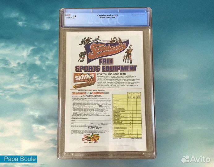 CGC Комикс Капитан Америка 1986 слаб America