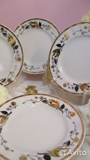 Десертные тарелки Золотая Роза Вербилки 65 год