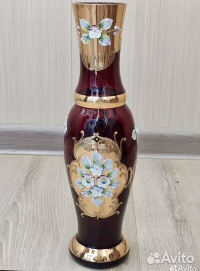 Богемия. Ваза для цветов 30 см. Винтаж