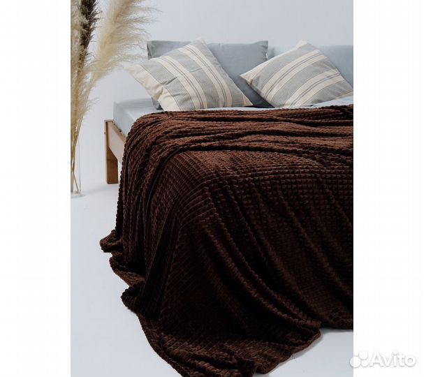 Плед GoodNight Велсофт Velvet 200х220, шоколад
