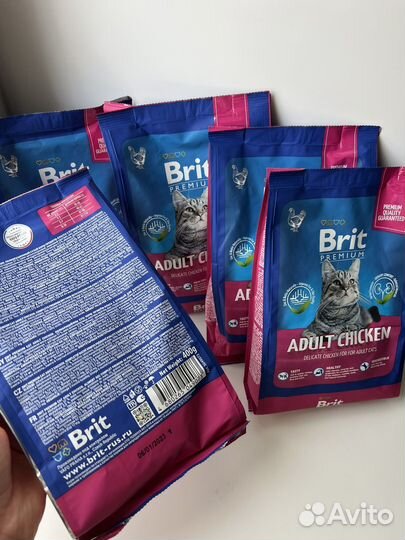 Сухой корм Brit Premium Cat Adult с курицей 2кг