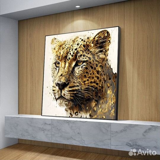 Стильная картина маслом ручная работа с Леопардом