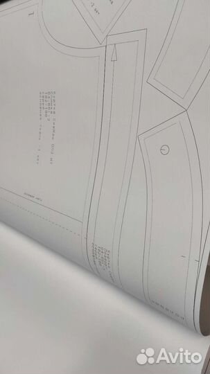 Печать лекал, выкроек на плоттере