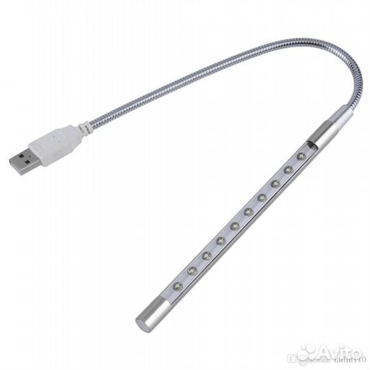 Гибкая светодиодная USB лампа (10 светодиодов)