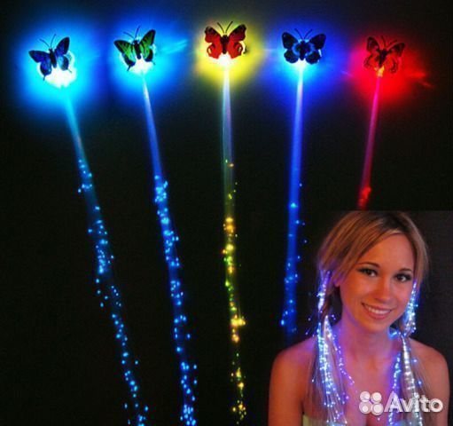 Светодиодные украшения для волос бабочка