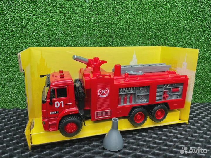 Машина пожарная Автопарк инерционная свет звук