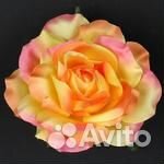 Цветок искусственный Роза головка 10х6см микс W583