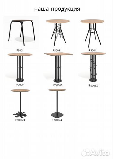 Стол обеденный кухонный столовый дизайн Лофт
