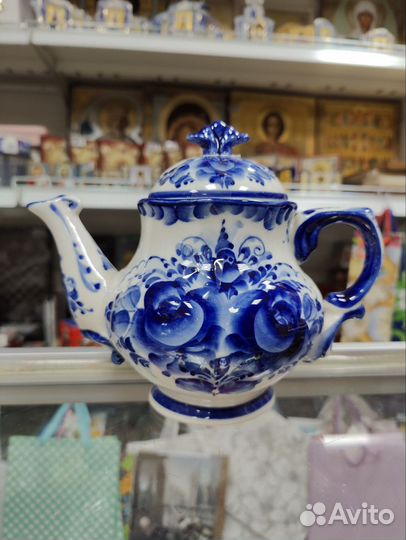 Чайник заварочный гжель