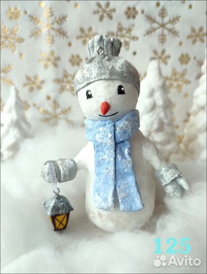 Снеговик Ватная игрушка