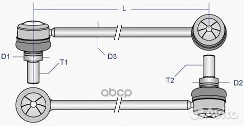 Стойка стабилизатора перед прав/лев auls717