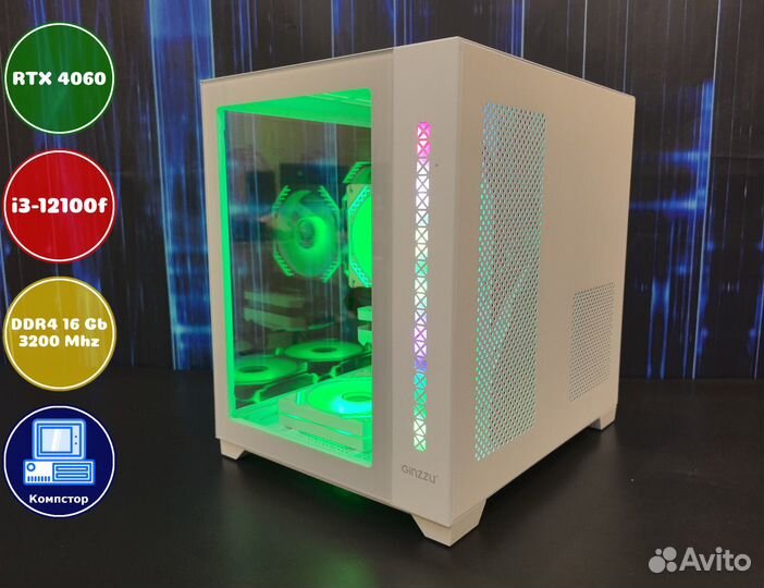 Мощный пк 2024 i3-RTX4060-16DDR4-CKA5694721038-H610