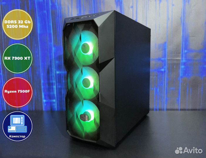 Сборка пк для 2к AMD7500F-RX7900XT-32DDR5-YGD5-A620