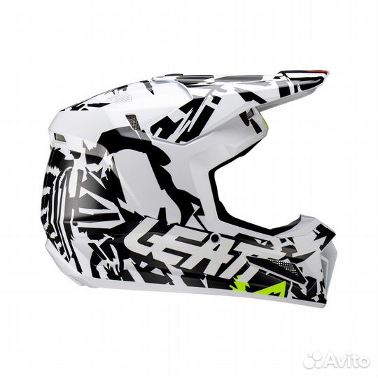Мотошлем Leatt Moto 3.5 Helmet Kit Zebra, M, 2023