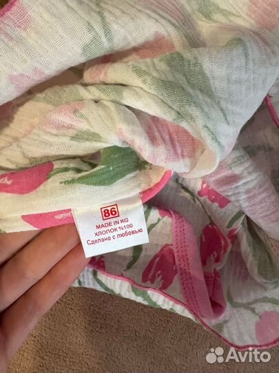 Платье боди муслиновое 86