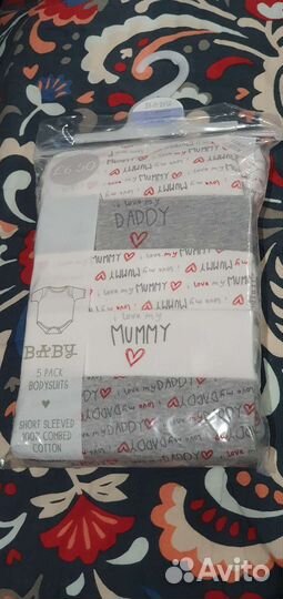 Новый набор боди для малыша, 0-3 мес, 56-62 см
