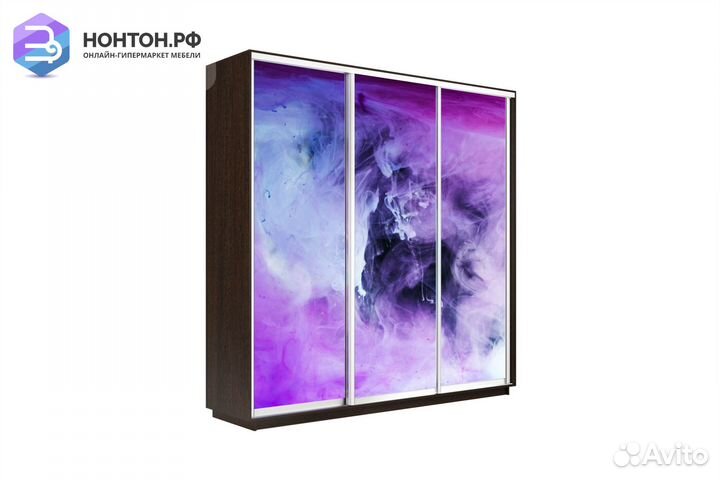 Шкаф-купе 3-х дверный Нонтон фото №1011 / венге