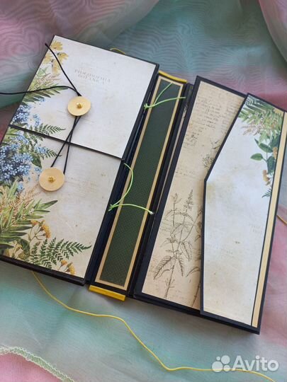 Фотоальбом-клатч ручной работы в технике скрапбуки