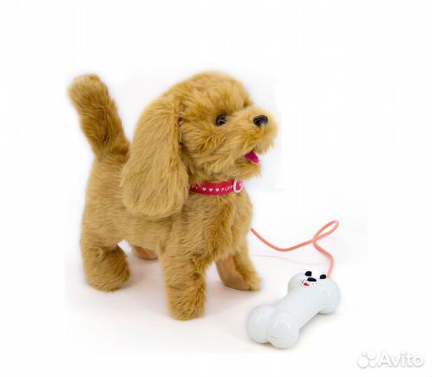 Интерактивная Собака на поводке ходит с озвучкой