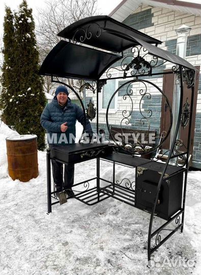 Беседка с мангалом