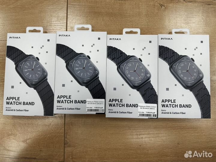 Браслет Pitaka Carbon для Apple Watch 38-49mm