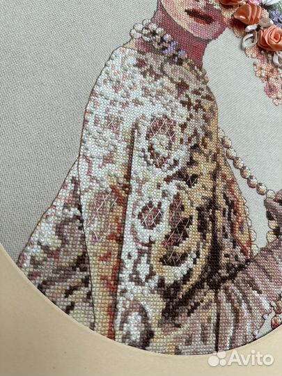Картина. Вышивка. Бисер, ленты