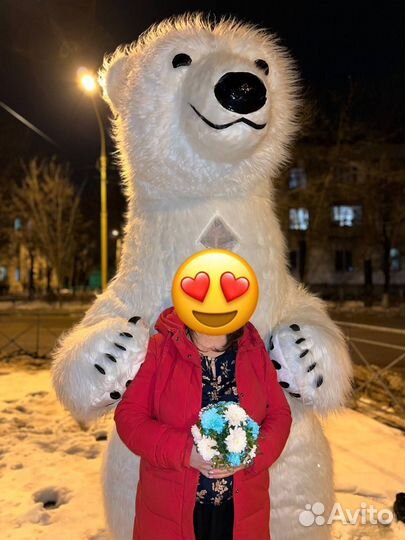 Поздравление от белого медведя/чебурашки/панды