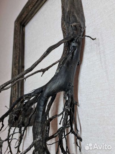 Рама деревянная декоративная с корнем