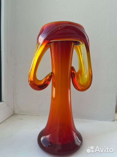 Подсвечник цветное стекло 1970-1980 годы