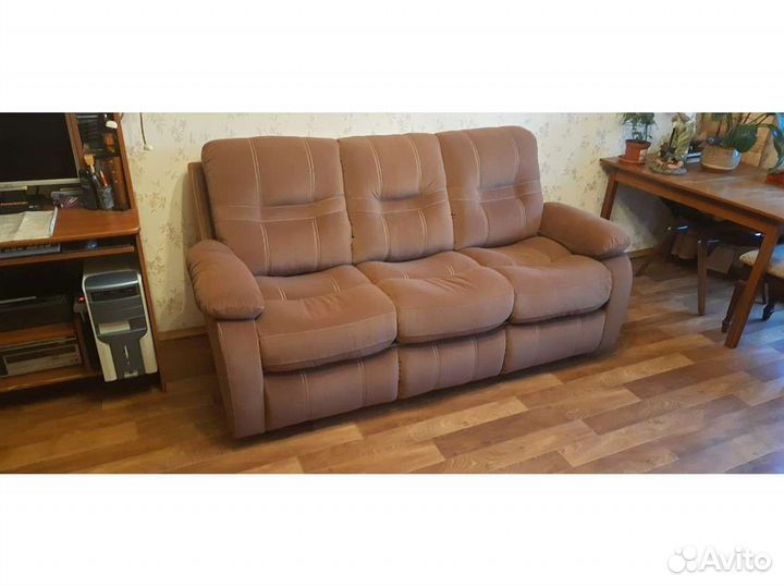 Диван Портленд эк 3-х местный с 2-мя реклайнерами