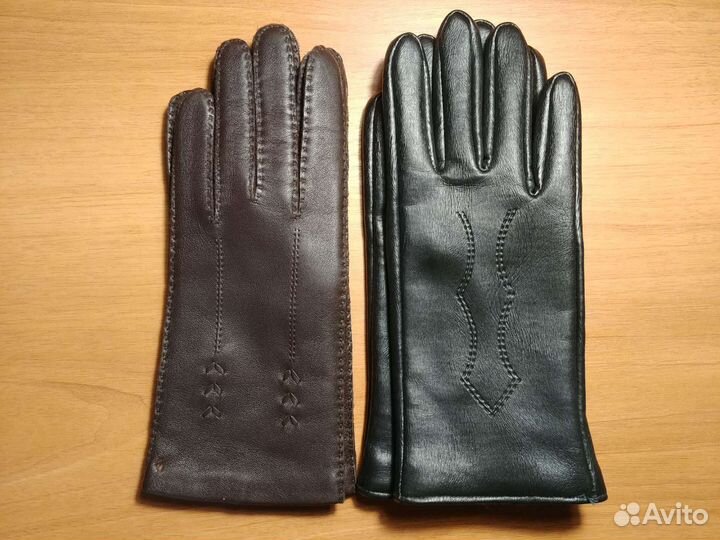 Перчатки женские кожаные новые