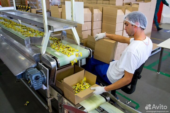 Упаковщик(ца) на кондитерку, Вахта 35 смен Жилье