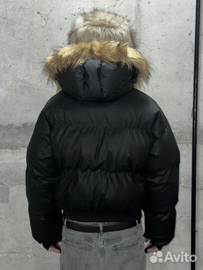 Пуховик Куртка Alaska Faux Fur Black Puffer