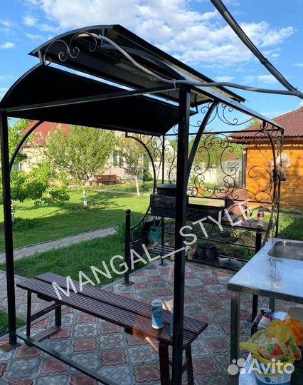 Мангал с крышей