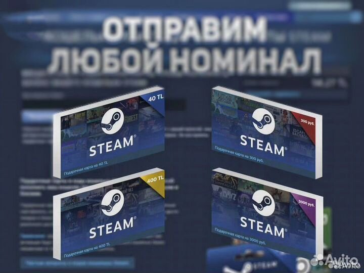 Пополнение steam россия