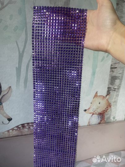 Лента полотно стразовое для рукоделия и творчества