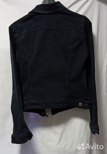 Джинсовая куртка женская черная бренд Fornarina