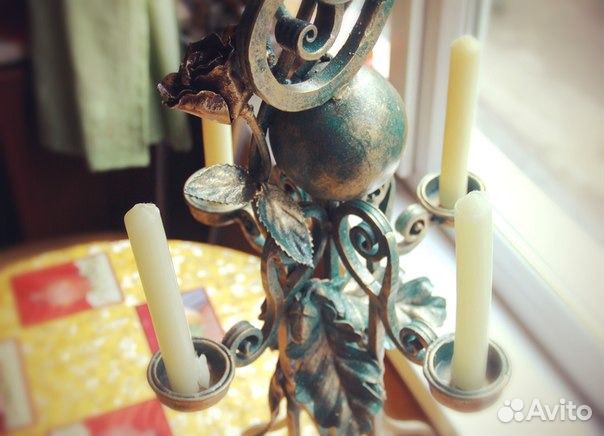 Подсвечник (ручная работа), художественная ковка