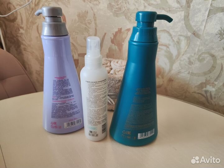 Шампунь, бальзам, спрей для волос