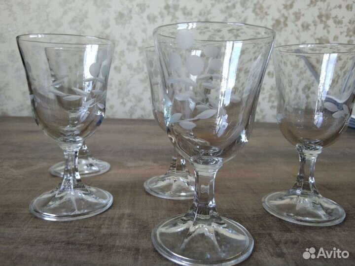 Фужеры цветное стекло СССР