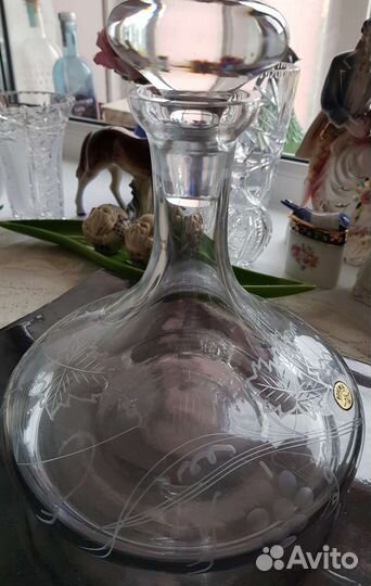 Графин декантер Богемия винтаж Чехословакия