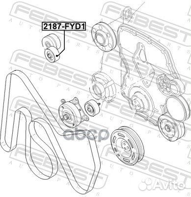 Ролик натяжной Ford Transit 2.4Di 00 2187FYD1