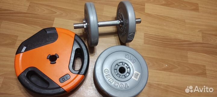 Гантеля разборная с блинами torneo