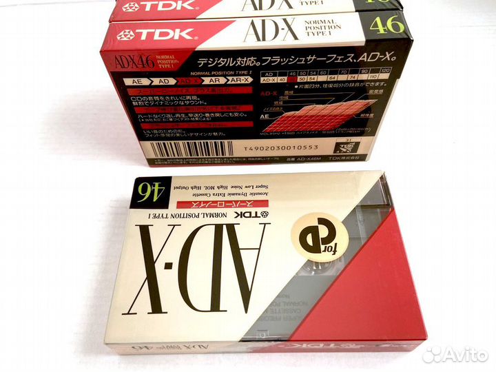 Аудиокассеты кассеты TDK AD-X 46 - 1991 г